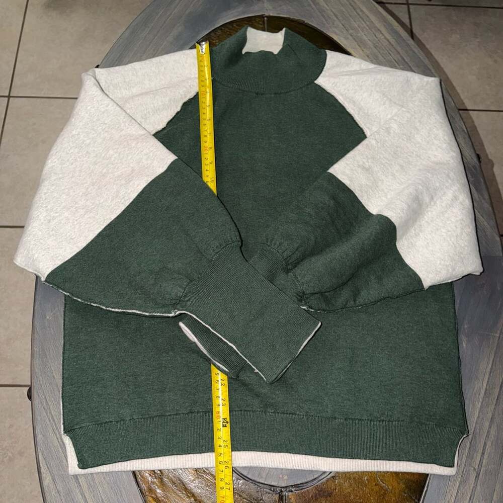 We The Free Sweatshirt Size M Green Off White Colorblock